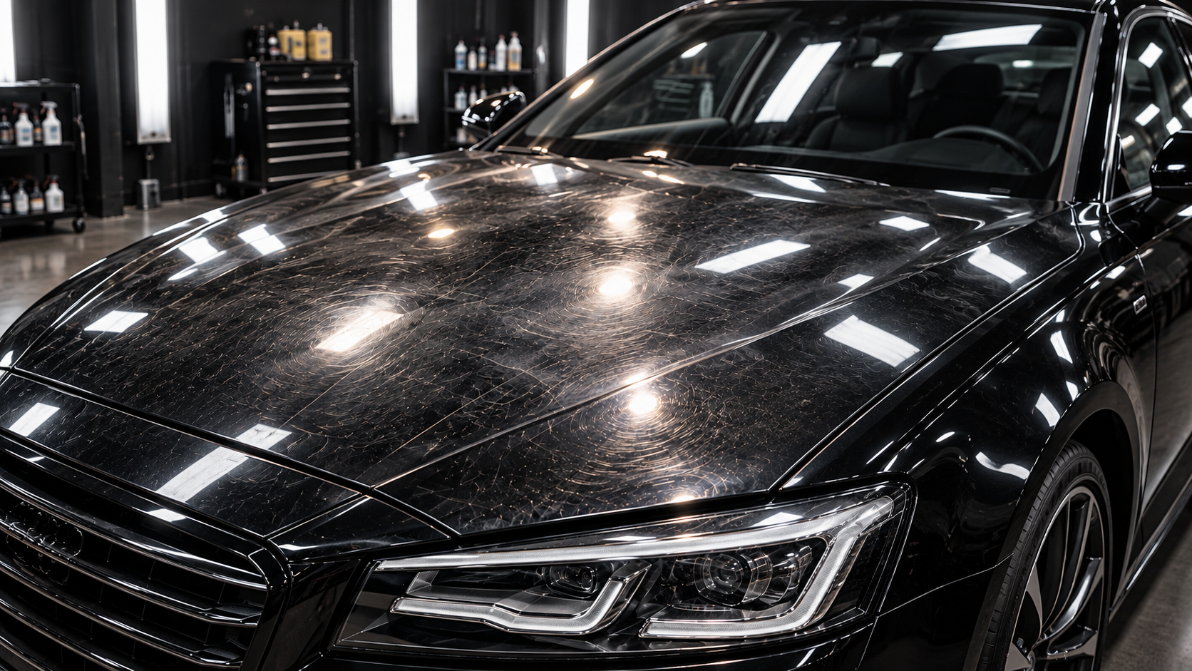Swirled paint finish
